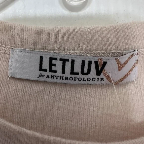 Anthropologie Letluv Rose Graphic Tee Cream Size: XS - Picture 2 of 8
